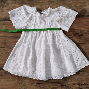 Zara White Eyelet Broderie Kids Dress